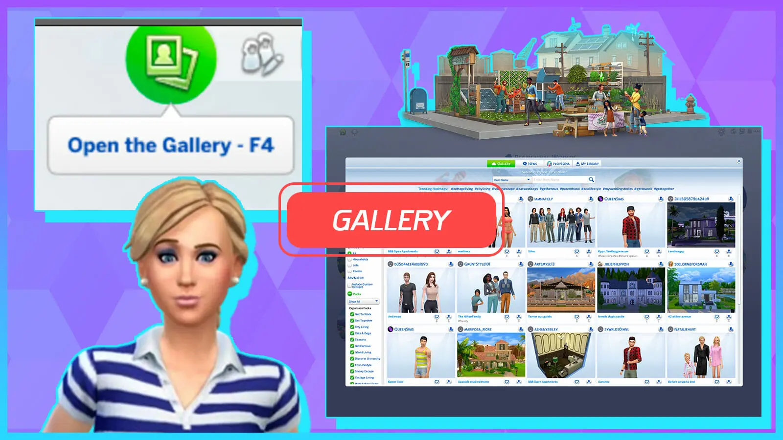 สอนวิธีดาวน์โหลดไอเทมใน Gallery ของ The Sims 4