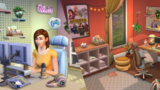 The Sims 4 Comfy Gamer Kit คิทที่ตอบโจทย์สายเกมเมอร์ตัวจริงโดย Lilsimsie ครีเอเตอร์ The Sims สุดปัง 5