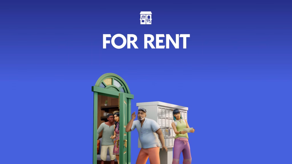 The Sims 4 For Rent Pack Art