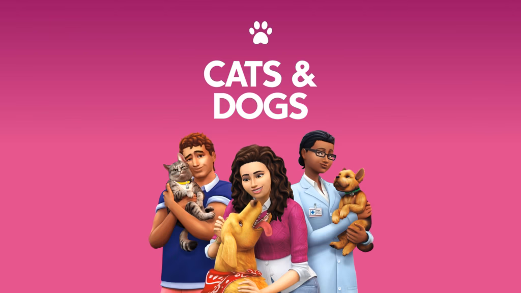 The Sims 4: Cats & Dogs pack art