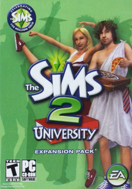 The Sims 2: University box art