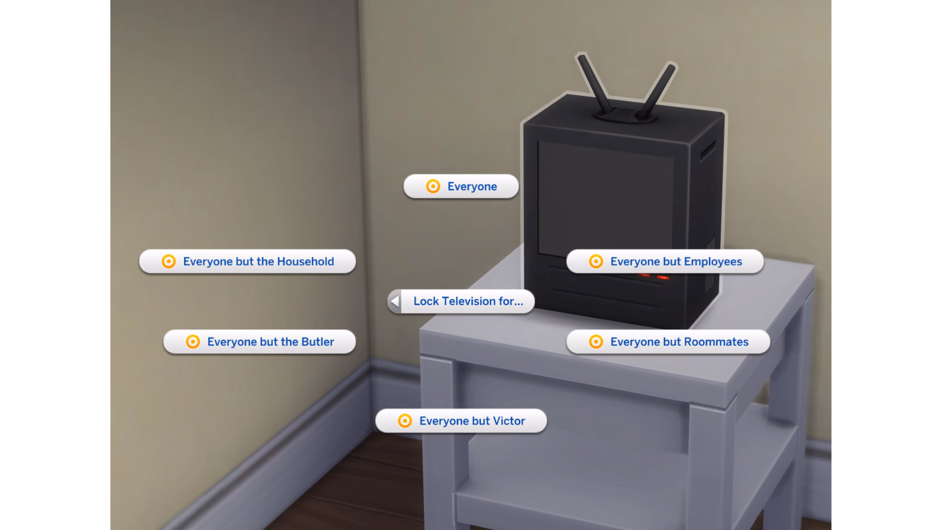 เมนู Lock Television for... สำหรับล็อกทีวีให้เฉพาะซิมบางคน